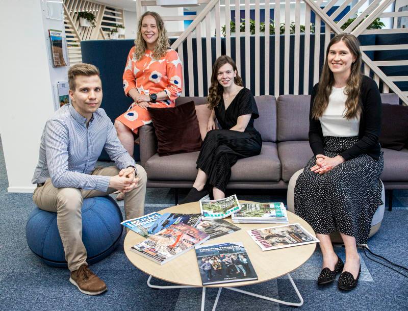 Pasi Mäkelä, Birita Ojala, Katariina Latva, Vilma Turkki, kuvasta puuttuu Eveliina Kiiski